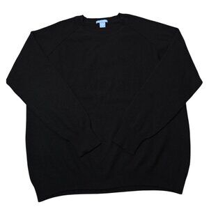 White & Warren Cashmere Crewneck in Black